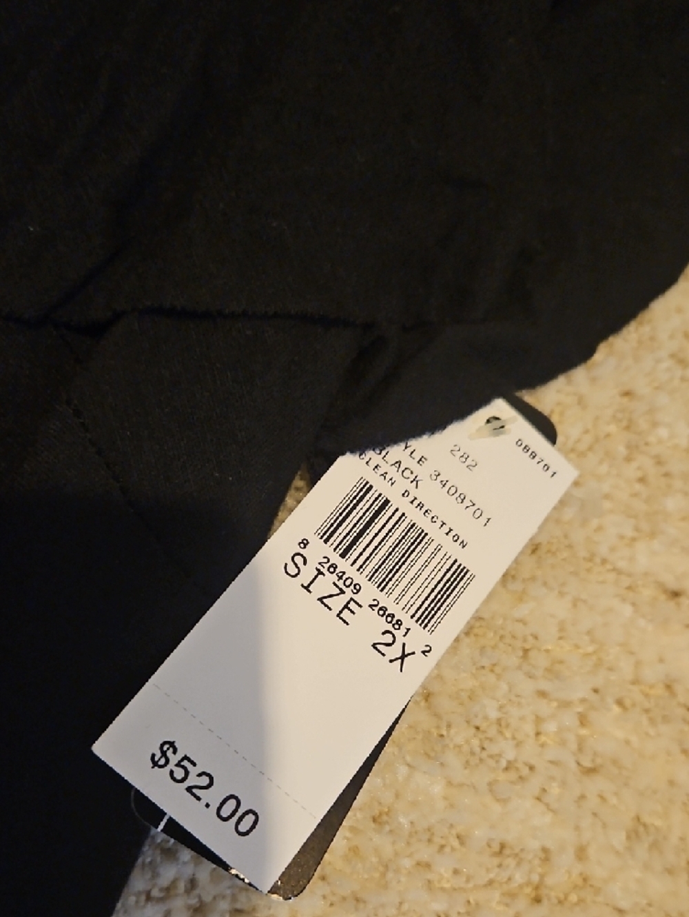 AGB Black Ruffled Scoop Neck Top - Picture 2 of 5
